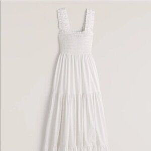 Abercrombie & Fitch Smocked Poplin Maxi Dress (BNWT)
